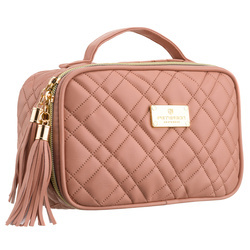 Kosmetyczka damska z syntetyku Peterson KOS-DA-10 różowa