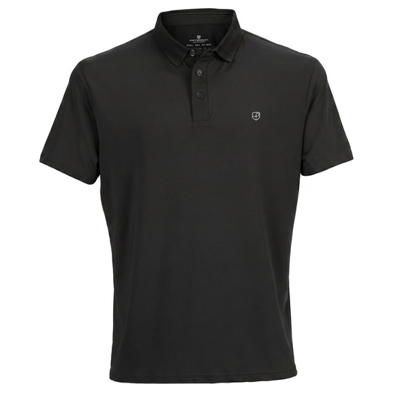 Koszulka polo męska z poliestru Peterson KPY czarna M-XL