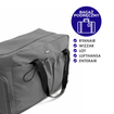 Torba sportowa damska z tkaniny Solier SM06 szara