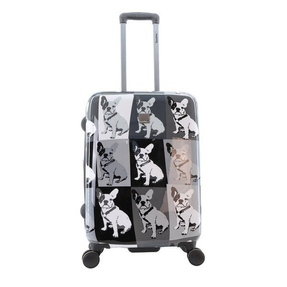 Walizka średnia twarda ABS Saxoline Bulldog Mono 67 czarna