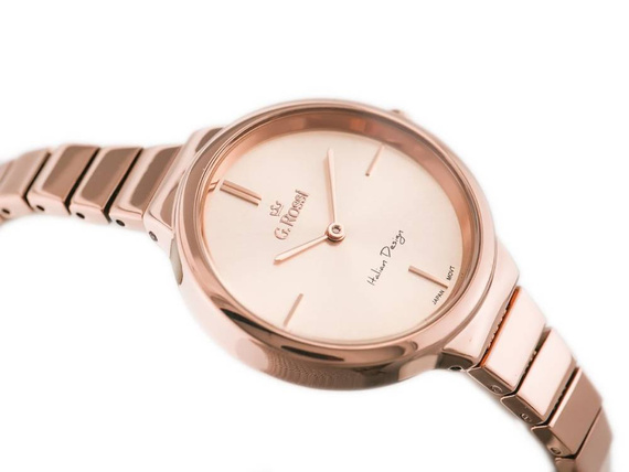 Zegarek damski fashion G. Rossi 11696B-4D2 różowe złoto