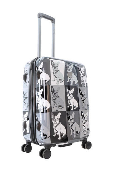 Walizka średnia twarda ABS Saxoline Bulldog Mono 67 czarna