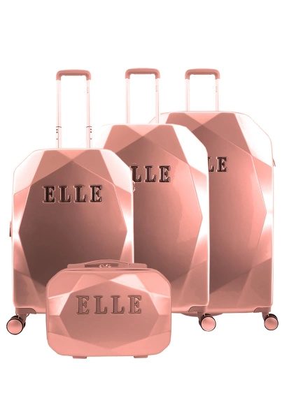 Walizka średnia ABS Elle Diamond 68 różowa