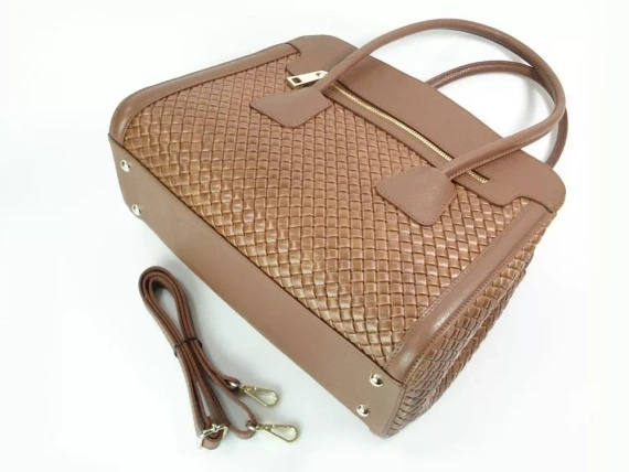 Kuferek damski skórzany Vera Pelle NM33C camel