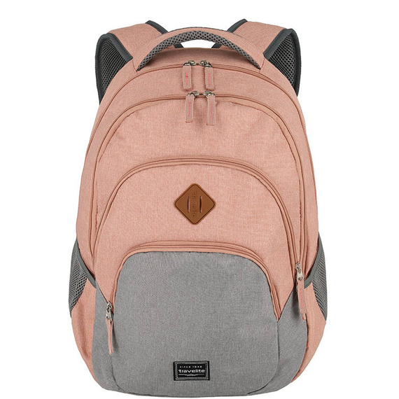 Plecak na laptopa Travelite Basics Melange różowy