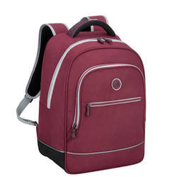 Plecak szkolny z poliestru Delsey Back To School bordowy