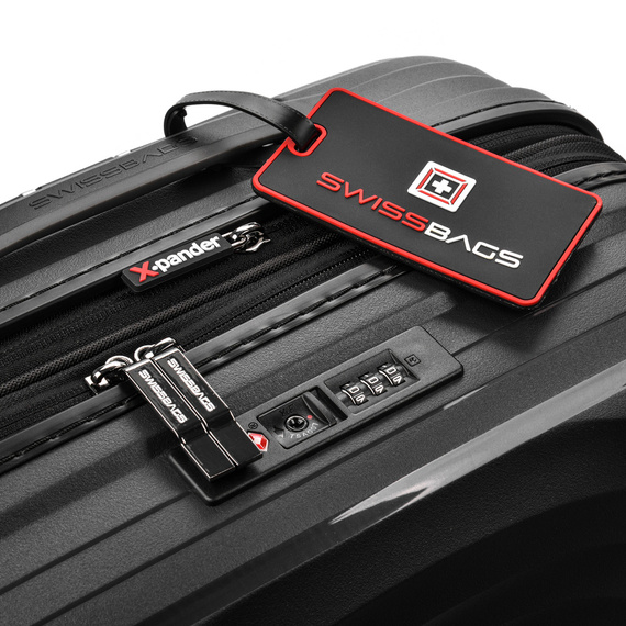 Walizka kabinowa z polipropylenu SwissBags Echo 55 czarna