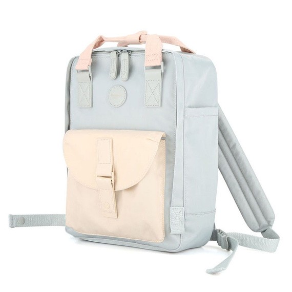 Plecak na laptopa Himawari 200-02 beżowo-błękitny