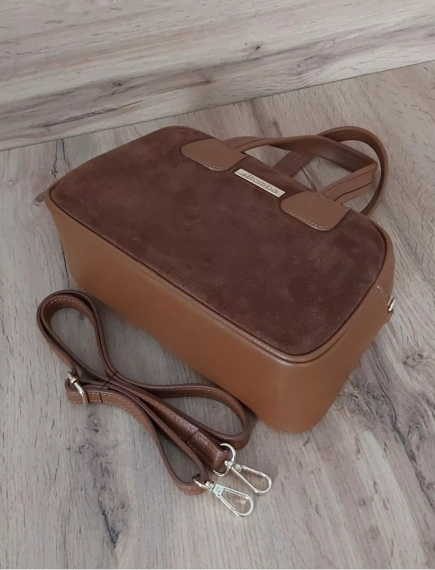 Kuferek damski skórzany Vera Pelle SLB44XC camel
