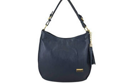 Torebka damska hobo skórzana Barberini's 986-4 granatowa