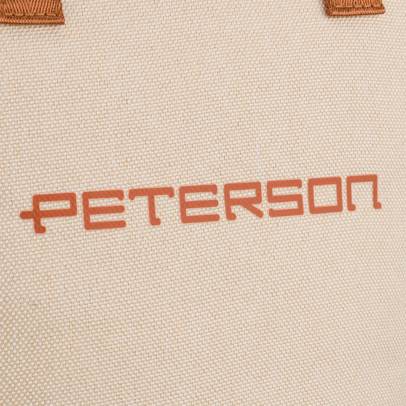 Kosmetyczka z syntetyku Peterson KOS-DA-15 beżowo-brązowa