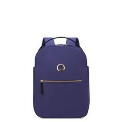 Plecak na laptopa z poliestru Delsey Securstyle granatowy