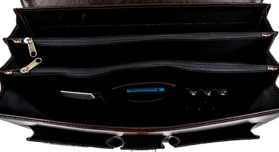 Teczka męska na laptopa z eko skóry Tizano T03 czekoladowa