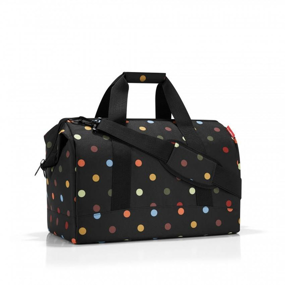 Torba z poliestru Reisenthel allrounder L czarna w kropki