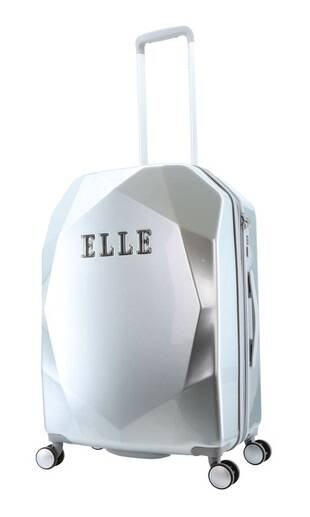 Walizka średnia ABS Elle Diamond 68 srebrna