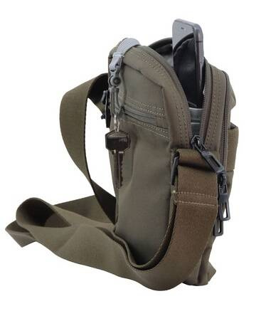 Saszetka na ramię z poliestru Discovery Downtown 912 khaki