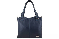 Torebka damska shopper skórzana Barberini's 982-4 granatowa