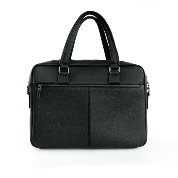 Torba na laptopa męska skórzana Solier SL42 czarna