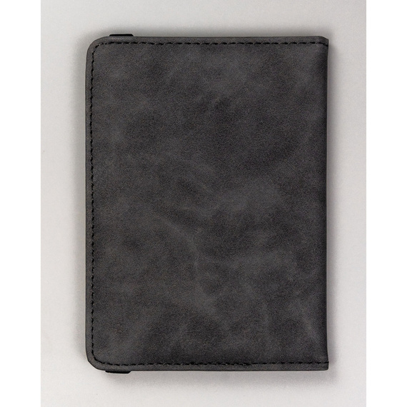 Etui na paszport z eko skóry Peterson EP-01 czarne