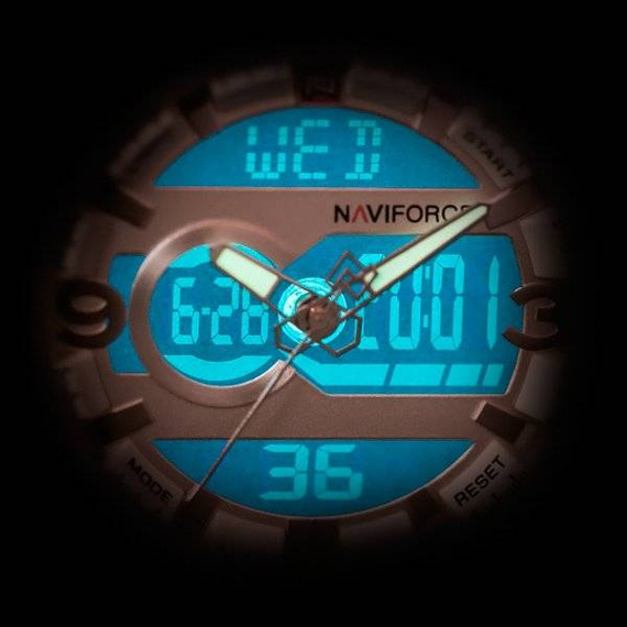 Zegarek męski Naviforce NF9097 srebrno-brązowy