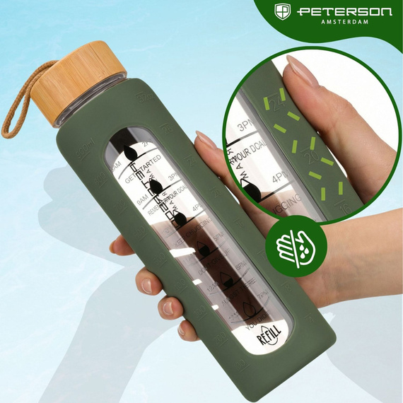 Butelka na wodę Peterson SBW-01 ciemnozielona