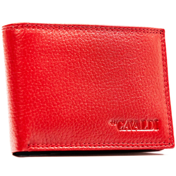 Etui na karty skórzane 4U Cavaldi CW1017-NDM czerwone