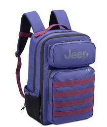 Plecak na laptopa z poliestru Delsey Jeep JS010B fioletowy