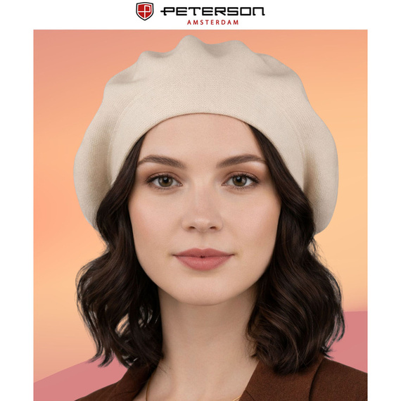 Beret damski Peterson BER-A10 beżowy