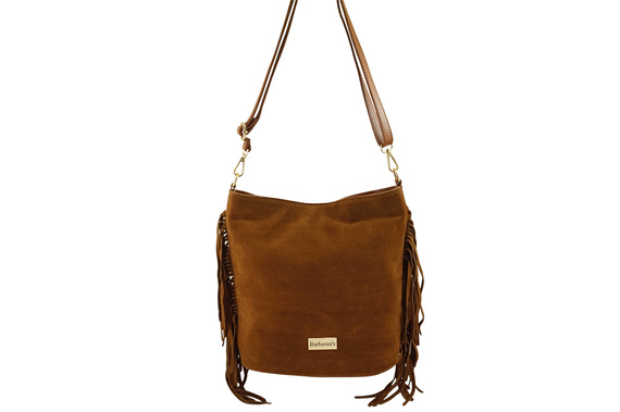 Torebka damska boho Barberini's 1022-12 jasnobrązowa