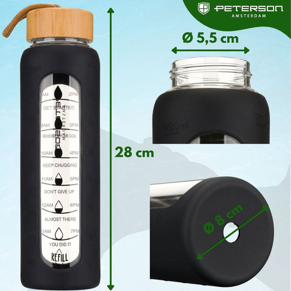 Butelka na wodę Peterson SBW-01 czarna