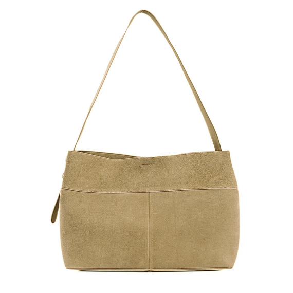 Torebka damska shopper zamszowa Solier FL39 camel