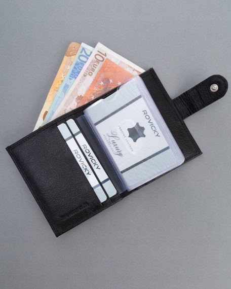 Etui na karty skórzane 4U Cavaldi TW-04-PDM-BP czarne