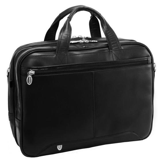 Torba na laptopa męska skórzana McKlein Pearson czarna