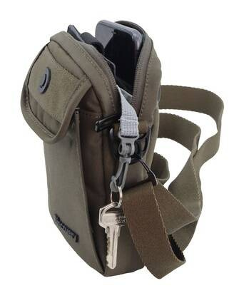 Saszetka na ramię z poliestru Discovery Downtown 910 khaki