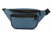 Nerka biodrowa materiałowa saszetka unisex G82 niebieska jeans