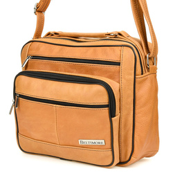 Torba męska na ramię skórzana Beltimore F72 camel