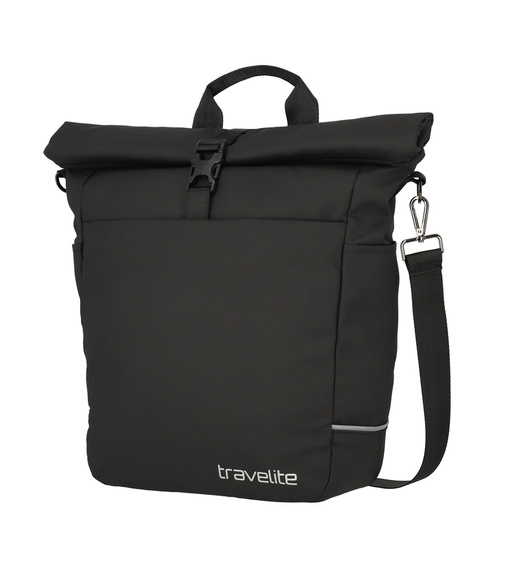Torba na rower z poliestru Travelite Basics czarna