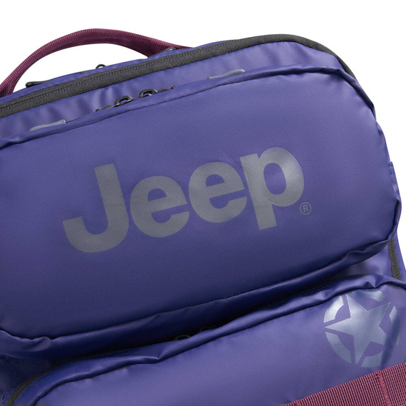 Plecak na laptopa z poliestru Delsey Jeep JS010B fioletowy