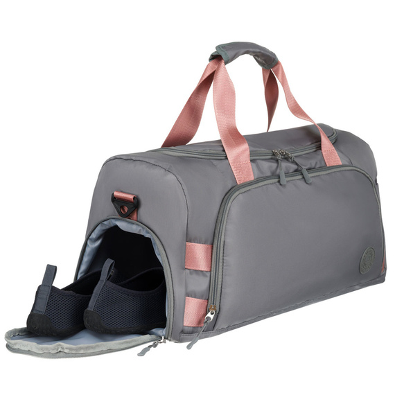 Torba sportowa Peterson 24427 szaro-różowa