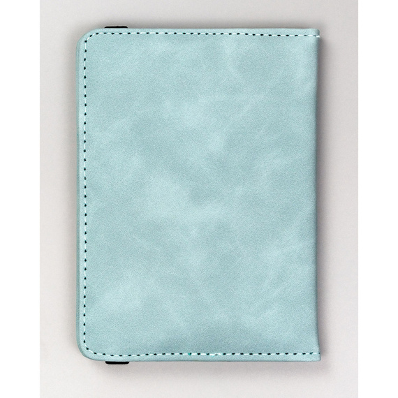 Etui na paszport z eko skóry Peterson EP-01 błękitne