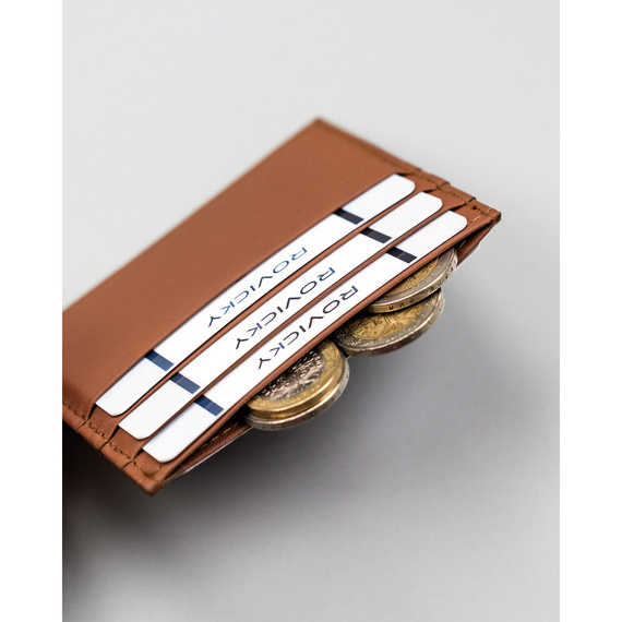 Etui na karty skórzane CC323-ACL jasnobrązowe