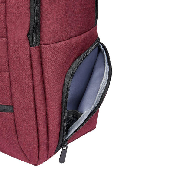 Plecak na laptopa z poliestru Delsey Element bordowy
