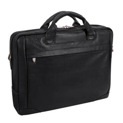Torba na laptopa skórzana McKlein Bronzeville czarna