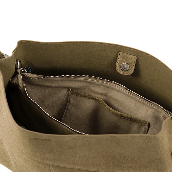 Torebka damska shopper zamszowa Solier FL39 camel