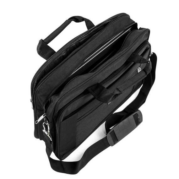 Torba na laptopa męska z tkaniny Solier SM02 czarna