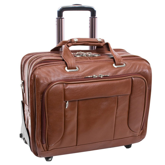 Torba na kółkach 2w1 męska McKlein West Town brązowa
