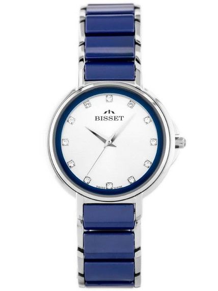 Zegarek damski fashion Bisset BSBX01 niebiesko-srebrny