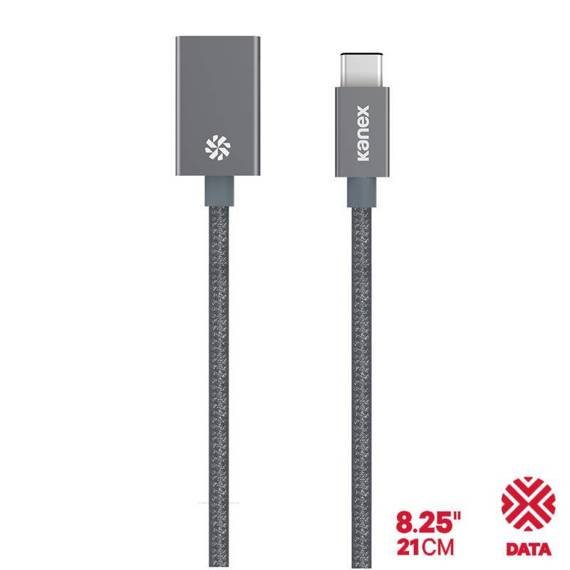 Przejściówka DuraBraid™ Aluminium z USB-C na USB 3.0 typ A (Space Grey) Kanex